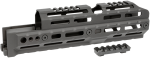 Midwest Industries MIAKALPHA100 Alpha Drop-in Aluminum Black Hardcoat Anodized 5 Slot Picatinny Rail AK-Platform 10" Long Compatible w/M-LOK Midwest Industries MIAKALPHA100 Alpha Drop-in Aluminum Black Hardcoat Anodized 5 Slot Picatinny Rail AK-Platform 10" Long Compatible w/M-LOK