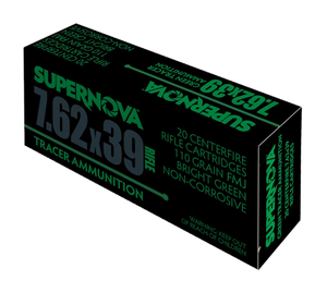 Supernova PMSN762G Green Tracer 7.62mm 110 gr Full Metal Jacket 20 Per Box/ 50 Cs Supernova PMSN762G Green Tracer 7.62mm 110 gr Full Metal Jacket 20 Per Box/ 50 Cs
