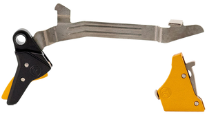 Timney Triggers ALPHAGLOCK34LRGGOLD Alpha Competition 45 ACP/10mm Auto, Gold Straight Trigger, Compatible w/Glock Gen3-4 Timney Triggers ALPHAGLOCK34LRGGOLD Alpha Competition 45 ACP/10mm Auto, Gold Straight Trigger, Compatible w/Glock Gen3-4