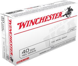 Winchester Ammo USA40SW USA 40S&W 165gr Full Metal Jacket Flat Nose 50 Per Box/10 Case Winchester Ammo USA40SW USA 40S&W 165gr Full Metal Jacket Flat Nose 50 Per Box/10 Case