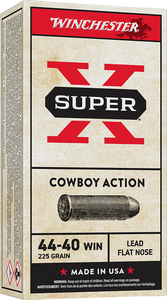 Winchester Ammo USA4440CB Super X Cowboy Action 44-40Win 225gr Lead Flat Nose 50 Per Box/10 Case Winchester Ammo USA4440CB Super X Cowboy Action 44-40Win 225gr Lead Flat Nose 50 Per Box/10 Case
