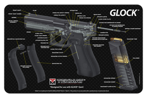 TekMat TEKR17GLOCKCA Cleaning Mat Multi-Color Rubber 11"x17" Glock 3D Cutaway TekMat TEKR17GLOCKCA Cleaning Mat Multi-Color Rubber 11"x17" Glock 3D Cutaway