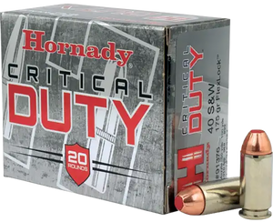 Hornady 91376 Critical Duty 40S&W 175gr Hornady FlexLock 20 Per Box/10 Case Hornady 91376 Critical Duty 40S&W 175gr Hornady FlexLock 20 Per Box/10 Case