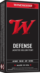 Winchester Ammo USA40JHP USA 40S&W 180gr Jacketed Hollow Point 50 Per Box/10 Case Winchester Ammo USA40JHP USA 40S&W 180gr Jacketed Hollow Point 50 Per Box/10 Case