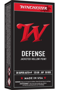 WIN DEFENSE 38SUP 125GR JHP 50/10 WIN DEFENSE 38SUP 125GR JHP 50/10
