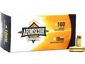 ARMSCOR 10MM 180GR. FMJ VALUE PACK 100 ROUND BOX ARMSCOR 10MM 180GR. FMJ VALUE PACK 100 ROUND BOX