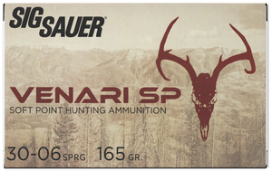 Sig Sauer V3006SP16520 Venari 30-06Springfield 165gr Soft Point 20 Per Box/10 Case Sig Sauer V3006SP16520 Venari 30-06Springfield 165gr Soft Point 20 Per Box/10 Case
