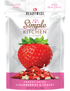 ReadyWise SK05913 Simple Kitchen Freeze Dried Fruit Strawberry Yogurt Tart 1 Serving Pouch 6 Per Case ReadyWise SK05913 Simple Kitchen Freeze Dried Fruit Strawberry Yogurt Tart 1 Serving Pouch 6 Per Case