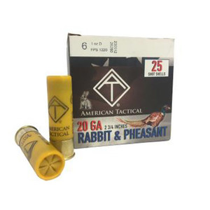 ATI GAME LOAD 20GA 2.75 1OZ #6 250/1 ATI GAME LOAD 20GA 2.75 1OZ #6 250/1