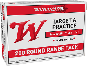 Winchester Ammo USA9W USA 9mmLuger 115gr Full Metal Jacket 200 Per Box/5 Case Winchester Ammo USA9W USA 9mmLuger 115gr Full Metal Jacket 200 Per Box/5 Case