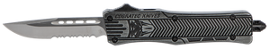 CobraTec Knives SSWCTK1SDS CTK-1 Small 2.75" OTF Part Serrated D2 Steel Blade/Black Stonewashed Aluminum Handle Features Glass Breaker Includes Pocket Clip CobraTec Knives SSWCTK1SDS CTK-1 Small 2.75" OTF Part Serrated D2 Steel Blade/Black Stonewashed Aluminum Handle Features Glass Breaker Includes Pocket Clip