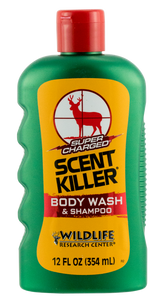 Wildlife Research 54012 Scent Killer Super Charged Body Wash/Shampoo Odor Eliminator Odorless Scent 12 oz Bottle Wildlife Research 54012 Scent Killer Super Charged Body Wash/Shampoo Odor Eliminator Odorless Scent 12 oz Bottle