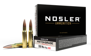 Nosler 60072 Match Grade 308Win 175gr Custom Competition Hollow Point Boat Tail 20 Per Box/10 Case Nosler 60072 Match Grade 308Win 175gr Custom Competition Hollow Point Boat Tail 20 Per Box/10 Case