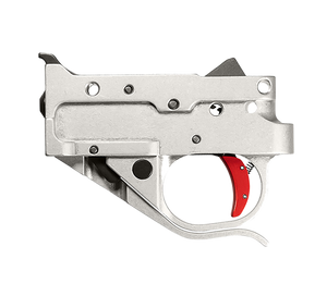 Timney Triggers 10222C16 Replacement Trigger Single-Stage Curved Trigger with 2.75 lbs Draw Weight & Silver/Red Finish for Ruger 10/22 Timney Triggers 10222C16 Replacement Trigger Single-Stage Curved Trigger with 2.75 lbs Draw Weight & Silver/Red Finish for Ruger 10/22