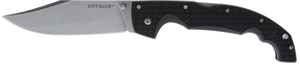 Cold Steel CS29AXB Voyager XL 5.50" Folding Drop Point Plain Stonewashed AUS-10A SS Blade/6.75" Black Textured Griv-Ex Handle Includes Belt Clip Cold Steel CS29AXB Voyager XL 5.50" Folding Drop Point Plain Stonewashed AUS-10A SS Blade/6.75" Black Textured Griv-Ex Handle Includes Belt Clip