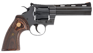 Colt Mfg PYTHONBP5WTS Python 357 Mag 6 Shot 5" Blued Carbon Steel Vent Rib Barrel, Cylinder & Frame, Wood Grip, Exposed Hammer Colt Mfg PYTHONBP5WTS Python 357 Mag 6 Shot 5" Blued Carbon Steel Vent Rib Barrel, Cylinder & Frame, Wood Grip, Exposed Hammer
