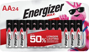 Energizer E91BP24V1 AA Max Silver 1.5V Alkaline, Qty (24) Single Pack Energizer E91BP24V1 AA Max Silver 1.5V Alkaline, Qty (24) Single Pack