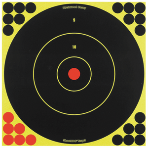 Birchwood Casey 34012 Shoot-N-C Reactive Target Self-Adhesive Paper Black/Yellow/Red 12" Bullseye 5 Pack Birchwood Casey 34012 Shoot-N-C Reactive Target Self-Adhesive Paper Black/Yellow/Red 12" Bullseye 5 Pack