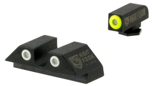 Night Fision GLK001007YGW Tritium Night Sights For Glock Green Tritium Yellow Outline Front Sight- Green Tritium White Outline Rear Sight Glock 17/17L/19/22 Night Fision GLK001007YGW Tritium Night Sights For Glock Green Tritium Yellow Outline Front Sight- Green Tritium White Outline Rear Sight Glock 17/17L/19/22