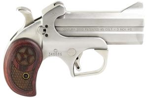Bond Arms BAC2K Century 2000 45 Colt (LC)/410 Gauge 2rd 3.50" Stainless Steel Double Barrel & Frame, Auto Extractor & Rebounding Hammer, Blade Front/Fixed Rear Sights, Rosewood Grip, Manual Safety Bond Arms BAC2K Century 2000 45 Colt (LC)/410 Gauge 2rd 3.50" Stainless Steel Double Barrel & Frame, Auto Extractor & Rebounding Hammer, Blade Front/Fixed Rear Sights, Rosewood Grip, Manual Safety