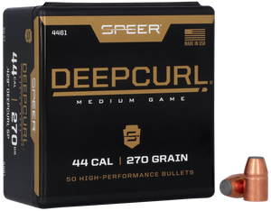 Speer 4461 DeepCurl 44Cal 270gr Soft Point 50 Per Box/5 Case Speer 4461 DeepCurl 44Cal 270gr Soft Point 50 Per Box/5 Case