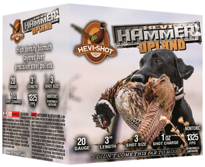 HEVI-Shot HS29213 HEVI-Hammer Upland 20Gauge 3" 1oz Steel/Bismuth 3Shot 25 Per Box/10 Case HEVI-Shot HS29213 HEVI-Hammer Upland 20Gauge 3" 1oz Steel/Bismuth 3Shot 25 Per Box/10 Case