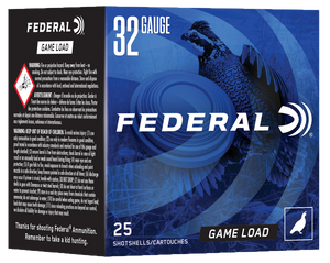 Federal N1328 Game-Shok Heavy Field 32Gauge 2.50" 1/2oz 8Shot 25 Per Box/10 Case Federal N1328 Game-Shok Heavy Field 32Gauge 2.50" 1/2oz 8Shot 25 Per Box/10 Case