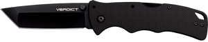 Cold Steel CSFLC3T10A Verdict 3" Folding Tanto Plain Black Matte AUS-10A SS Blade/Black G10 Handle Includes Belt Clip Cold Steel CSFLC3T10A Verdict 3" Folding Tanto Plain Black Matte AUS-10A SS Blade/Black G10 Handle Includes Belt Clip