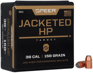 Speer 4211 Handgun 38Cal 158gr Jacketed Hollow Point 100 Per Box/5 Case Speer 4211 Handgun 38Cal 158gr Jacketed Hollow Point 100 Per Box/5 Case