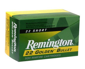 REMINGTON GOLDEN BULLET 22LR 40GR PLATED LEAD RN 50 ROUND BOX REMINGTON GOLDEN BULLET 22LR 40GR PLATED LEAD RN 50 ROUND BOX