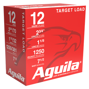 Aguila 1CHB1347 Target Load Competition 12Gauge 2.75" 1 1/8oz 7.5Shot 25 Per Box/10 Case Aguila 1CHB1347 Target Load Competition 12Gauge 2.75" 1 1/8oz 7.5Shot 25 Per Box/10 Case