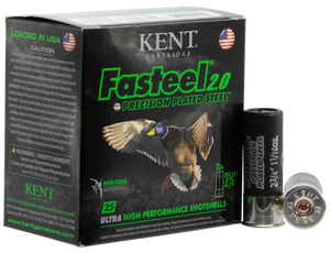 Kent Cartridge K122FS30BB Fasteel 2.0 12 Gauge 2.75" 1 1/16 oz BB Shot 25 Per Box/ 10 Case Kent Cartridge K122FS30BB Fasteel 2.0 12 Gauge 2.75" 1 1/16 oz BB Shot 25 Per Box/ 10 Case