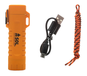 Survive Outdoors Longer 01401243 Fire Lite Fuel Free Lighter Orange Plastic Includes USB Cable/Lanyard Survive Outdoors Longer 01401243 Fire Lite Fuel Free Lighter Orange Plastic Includes USB Cable/Lanyard