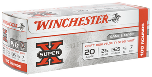 Winchester Ammo WE20GTVP7 Super X Xpert High Velocity 20Gauge 2.75" 3/4oz 7Shot 100 Per Box/2 Case *Value Pack Winchester Ammo WE20GTVP7 Super X Xpert High Velocity 20Gauge 2.75" 3/4oz 7Shot 100 Per Box/2 Case *Value Pack