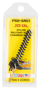 Pro-Shot 223NCH Chamber Brush Military Style 223 Rem/5.56x45mm NATO AR Platform #8-32 Thread Nylon Bristles Brass Core Pro-Shot 223NCH Chamber Brush Military Style 223 Rem/5.56x45mm NATO AR Platform #8-32 Thread Nylon Bristles Brass Core