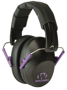 Walker's GWPFPM1BKPU Pro Low Profile Passive Muff 22 dB Over the Head Black/Purple Accent Polymer Walker's GWPFPM1BKPU Pro Low Profile Passive Muff 22 dB Over the Head Black/Purple Accent Polymer