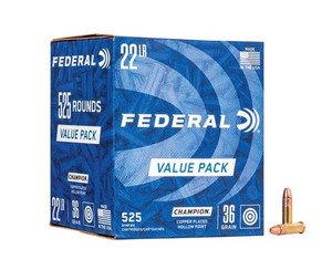 FEDERAL CHAMPION 22LR 36GR CPHP 525 ROUND BOX FEDERAL CHAMPION 22LR 36GR CPHP 525 ROUND BOX