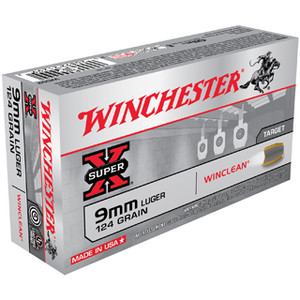 WIN WINCLEAN 9MM 124GR BRASS ENCLOSED 50/10 WIN WINCLEAN 9MM 124GR BRASS ENCLOSED 50/10