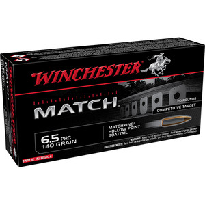WIN MATCH 6.5PRC 140GR BTHP 20/10 WIN MATCH 6.5PRC 140GR BTHP 20/10