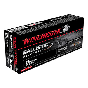 WIN BALLISTIC SILVERTIP 25WSSM 85GR BST 20/10 WIN BALLISTIC SILVERTIP 25WSSM 85GR BST 20/10