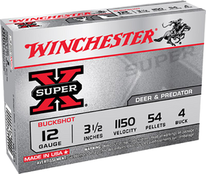 Winchester Ammo Super X, Win Xb12l4 Super-x 12 3.5 4 Bk 5/50 Winchester Ammo Super X, Win Xb12l4 Super-x 12 3.5 4 Bk 5/50