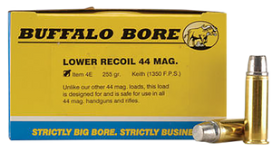 Buffalo Bore Ammunition 4E20 Low Recoil Strictly Business 44Rem Mag 255gr Hard Cast 20 Per Box/12 Case Buffalo Bore Ammunition 4E20 Low Recoil Strictly Business 44Rem Mag 255gr Hard Cast 20 Per Box/12 Case
