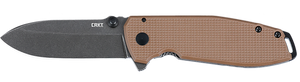 CRKT 2495B SQUID XM 2.95" Folding Drop Point Plain Stonewashed D2 Steel Blade, Brown Textured G10/SS Handle CRKT 2495B SQUID XM 2.95" Folding Drop Point Plain Stonewashed D2 Steel Blade, Brown Textured G10/SS Handle