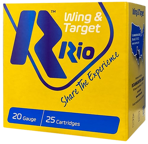 Rio Ammunition WT2075 Wing & Target 20Gauge 2.75" 7/8oz 7.5Shot 25 Per Box/10 Case Rio Ammunition WT2075 Wing & Target 20Gauge 2.75" 7/8oz 7.5Shot 25 Per Box/10 Case