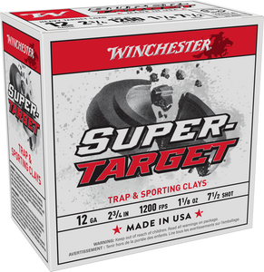 Winchester Ammo TRGT12M7 Super-Target Heavy 12Gauge 2.75" 1 1/8oz 7.5Shot 25 Per Box/10 Case Winchester Ammo TRGT12M7 Super-Target Heavy 12Gauge 2.75" 1 1/8oz 7.5Shot 25 Per Box/10 Case