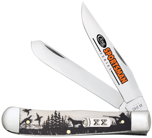 Case 81224 Trapper Sportsman Folding Clip Point/Spey Plain Mirror Polished Tru-Sharp SS Blade/Bird Dog Hunter Embellished Natural Bone Handle Case 81224 Trapper Sportsman Folding Clip Point/Spey Plain Mirror Polished Tru-Sharp SS Blade/Bird Dog Hunter Embellished Natural Bone Handle