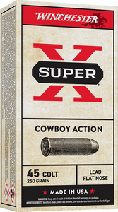 Winchester Ammo USA45CB Super X Cowboy Action 45Colt 250gr Lead Flat Nose 50 Per Box/10 Case Winchester Ammo USA45CB Super X Cowboy Action 45Colt 250gr Lead Flat Nose 50 Per Box/10 Case