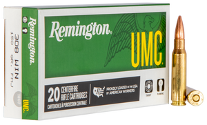 Remington Ammunition 23715 UMC 308Win 150gr Full Metal Jacket 20 Per Box/10 Case Remington Ammunition 23715 UMC 308Win 150gr Full Metal Jacket 20 Per Box/10 Case