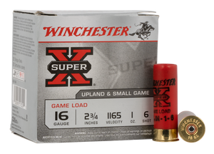 Winchester Ammo XU166 Super X Game Load 16Gauge 2.75" 1oz 6Shot 25 Per Box/10 Case Winchester Ammo XU166 Super X Game Load 16Gauge 2.75" 1oz 6Shot 25 Per Box/10 Case