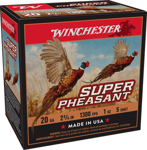 Winchester Ammo X20PH5 Super Pheasant Magnum High Brass 20Gauge 2.75" 5Shot 25 Per Box/10 Case Winchester Ammo X20PH5 Super Pheasant Magnum High Brass 20Gauge 2.75" 5Shot 25 Per Box/10 Case